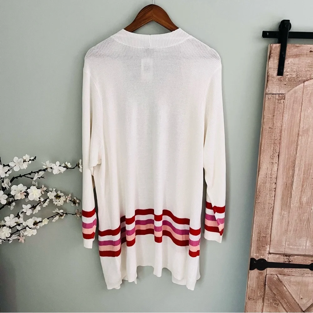 Torrid Striped Varsity Open Cardigan NWT Size 4X - Picture 4 of 4